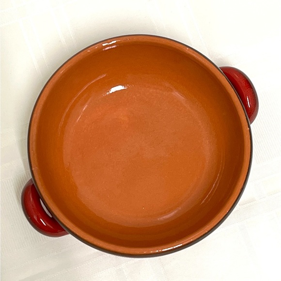 De Silva Terra Cotta Red Soup Bowl Italy - Picture 3 of 6